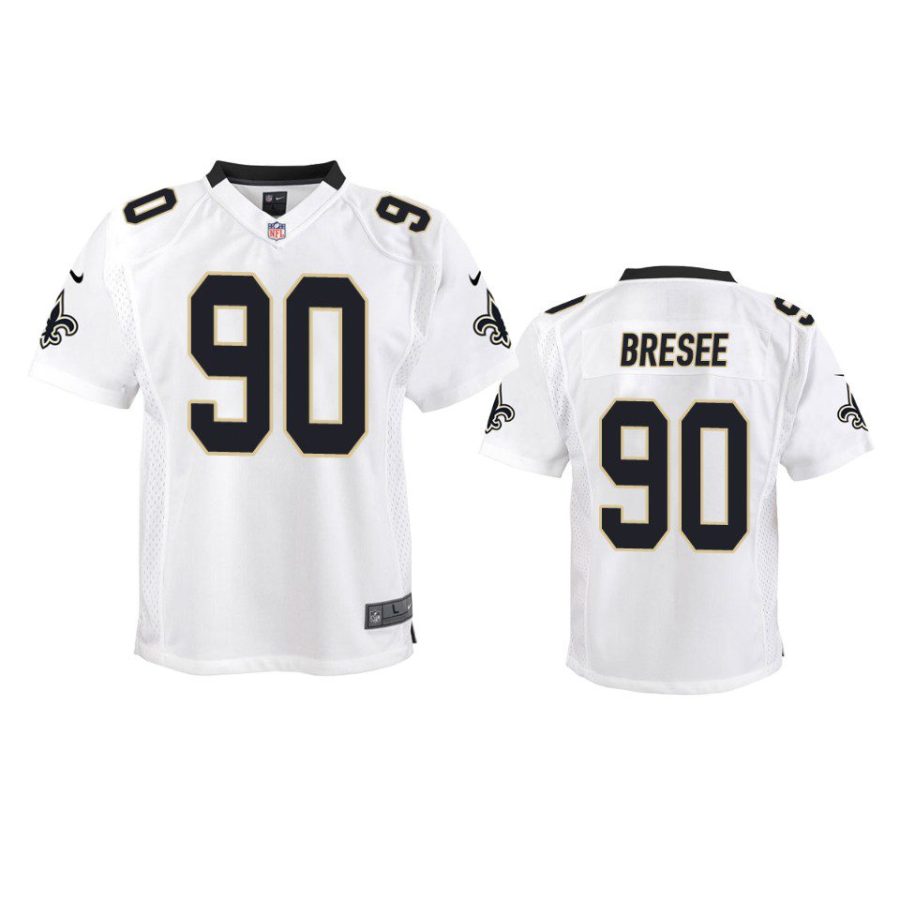 youth saints bryan bresee game white jersey