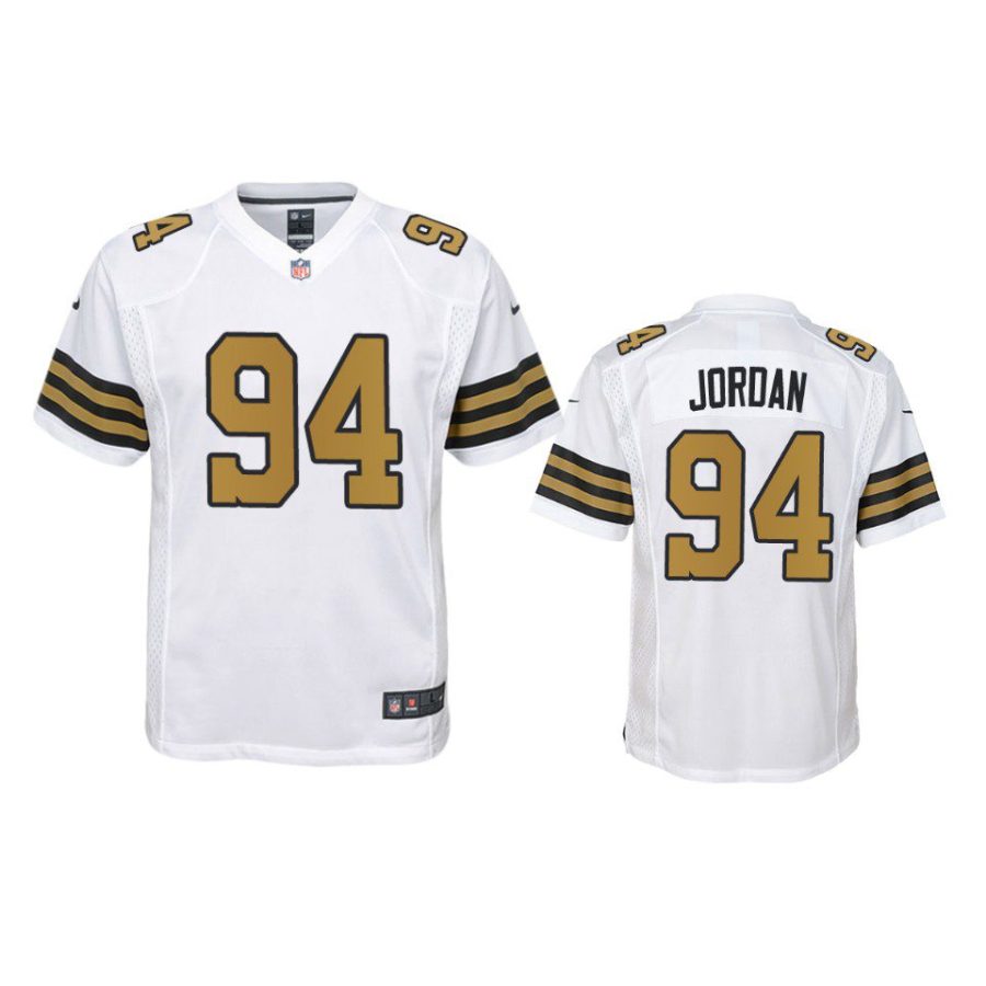 youth saints cameron jordan game white jersey