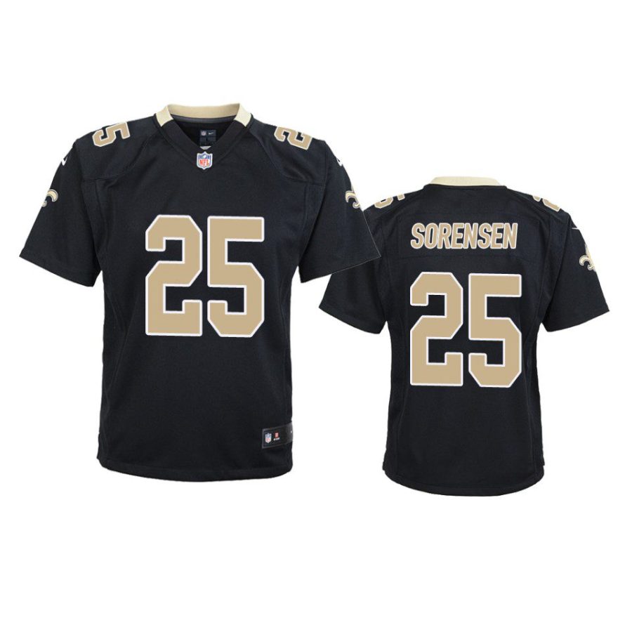 youth saints daniel sorensen game black jersey