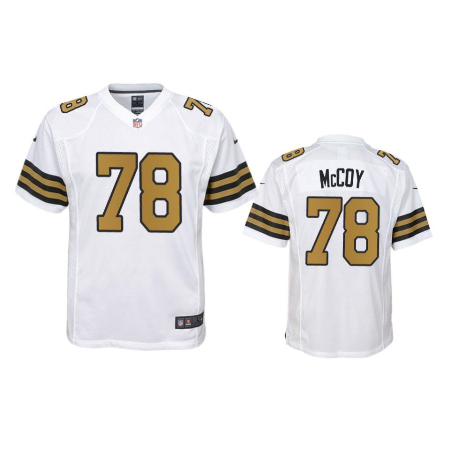 youth saints erik mccoy game white jersey