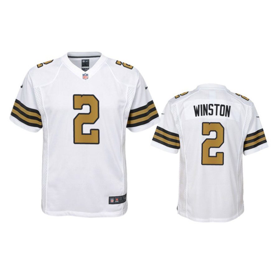 youth saints jameis winston game white jersey