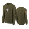 youth saints olive team logo long sleeve 2022 salute to service jersey