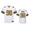 youth saints payton turner game white jersey