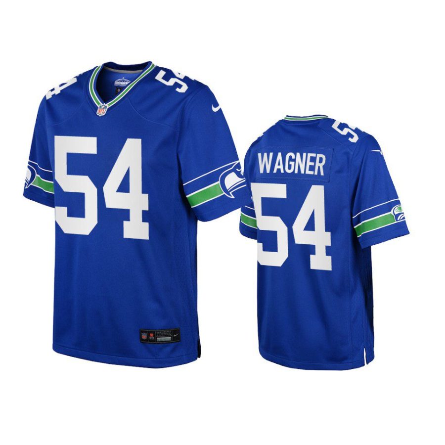 youth seahawks bobby wagner throwback game royal jersey