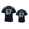 youth seahawks charles cross game college navy jersey