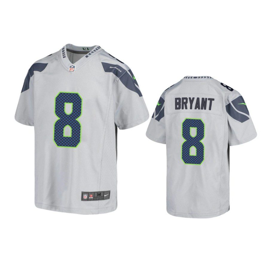 youth seahawks coby bryant game gray jersey