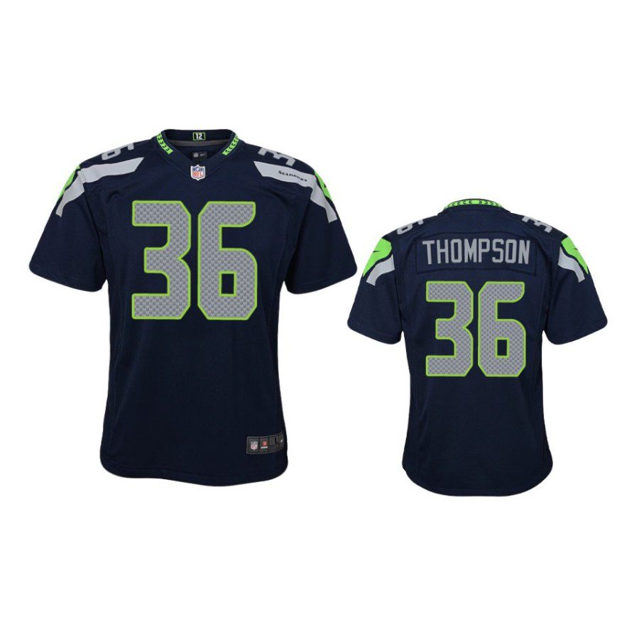 youth seahawks darwin thompson game college navy jersey