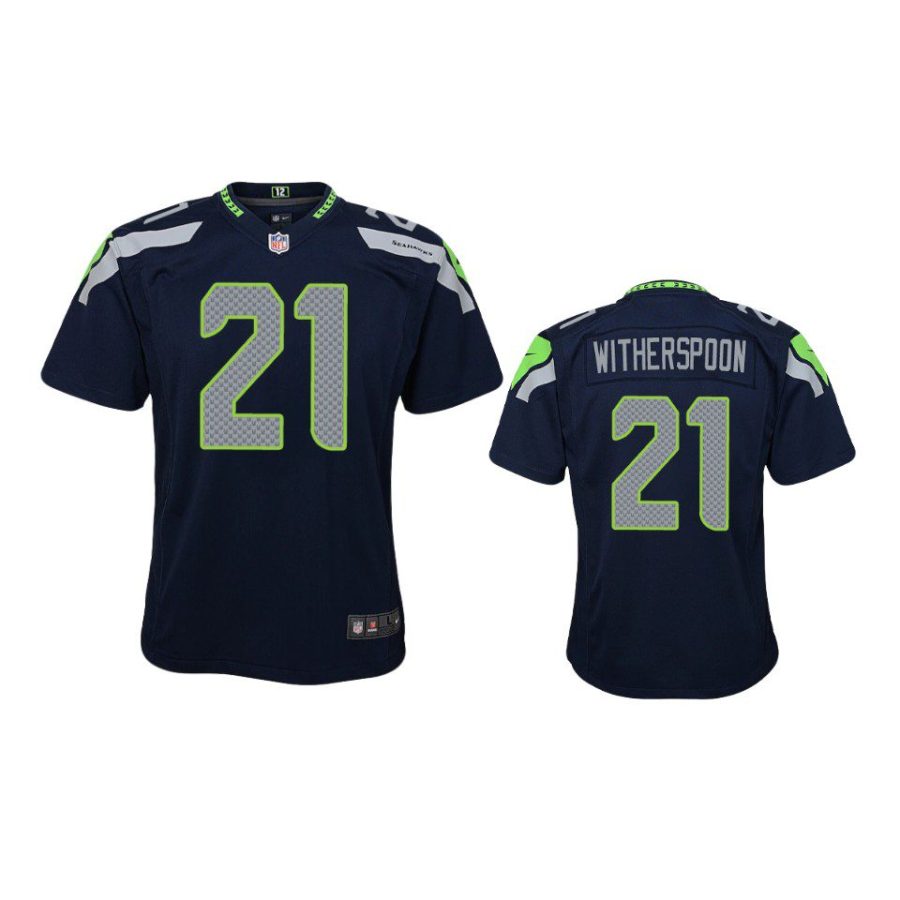 youth seahawks devon witherspoon game college navy jersey