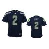 youth seahawks drew lock game college navy jersey