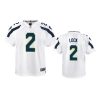 youth seahawks drew lock game white jersey