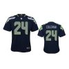 youth seahawks justin coleman game college navy jersey