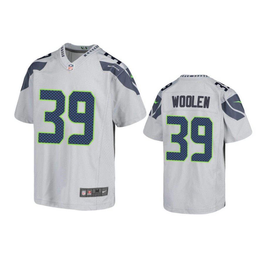 youth seahawks tariq woolen game gray jersey