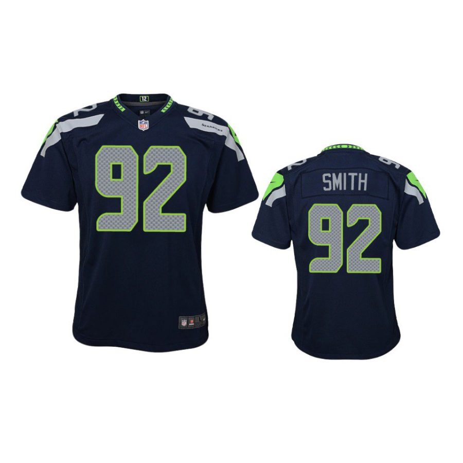 youth seahawks tyreke smith game college navy jersey