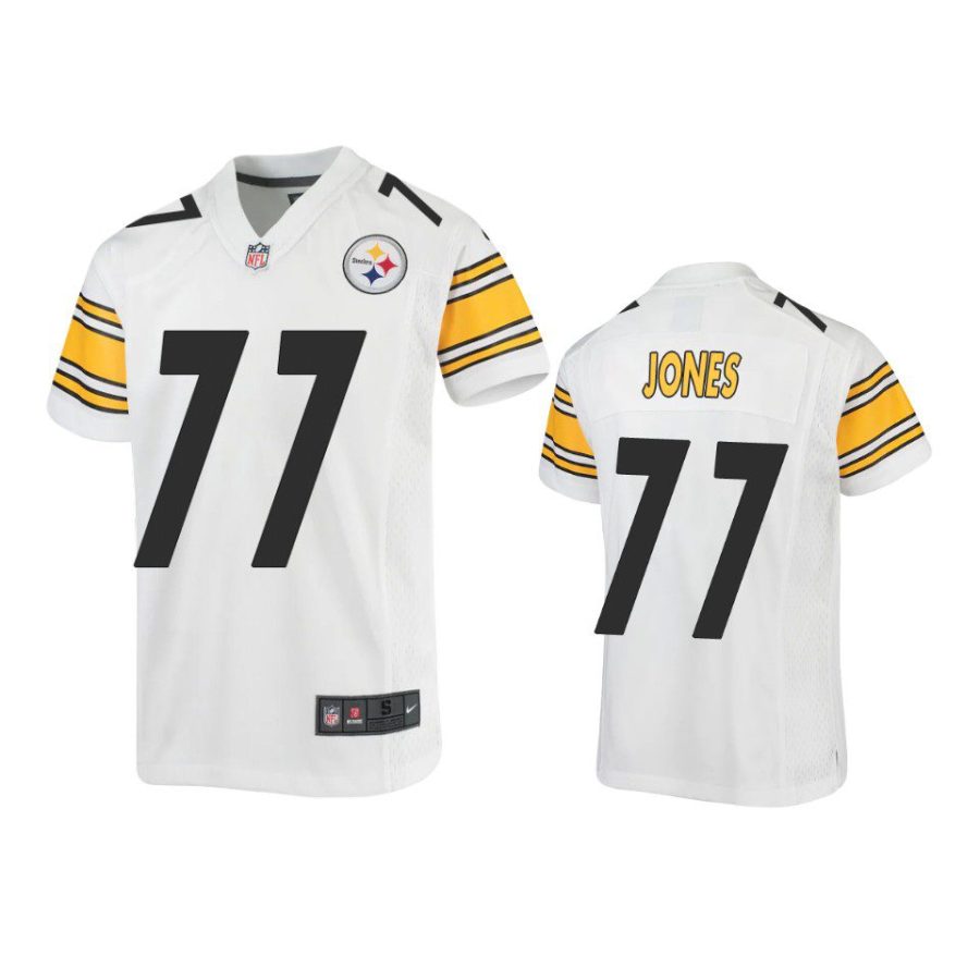 youth steelers broderick jones game white jersey