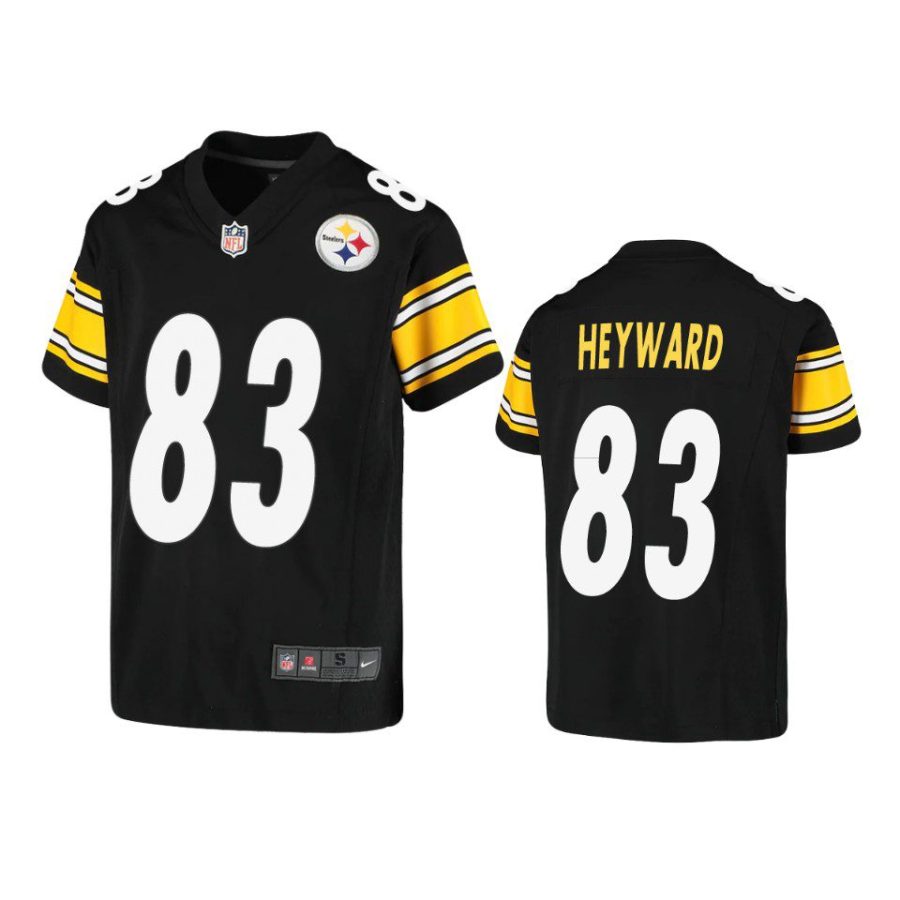 youth steelers connor heyward game black jersey