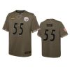youth steelers devin bush olive limited 2022 salute to service jersey