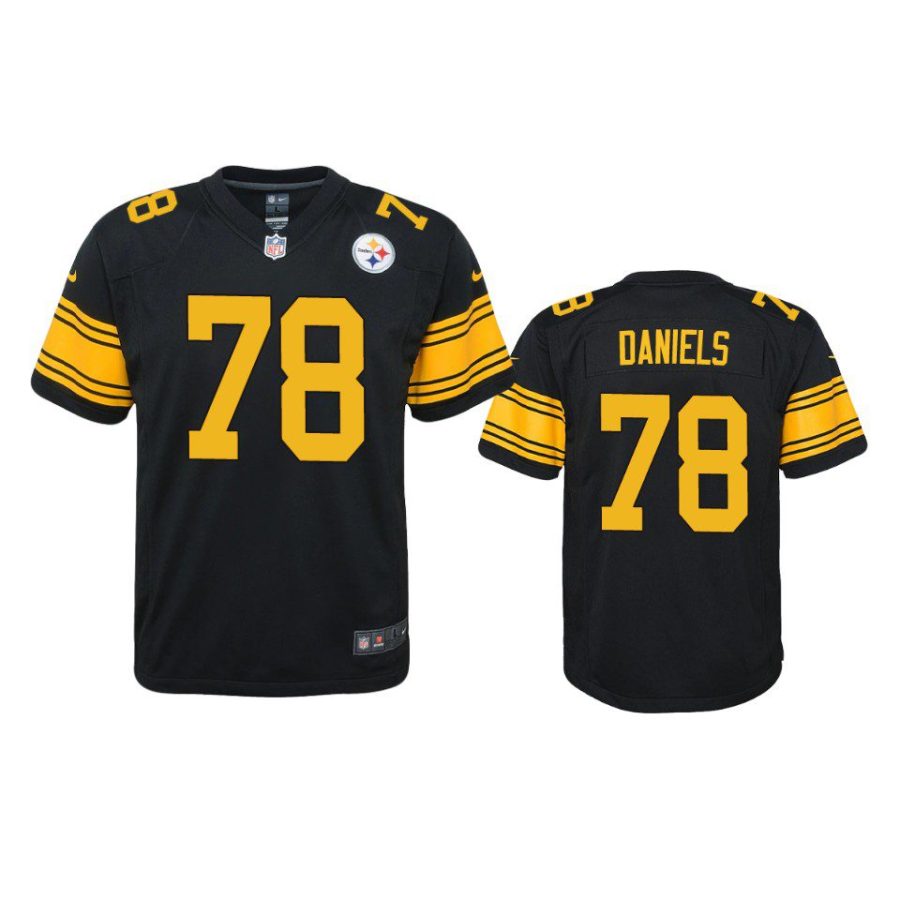 youth steelers james daniels alternate game black jersey