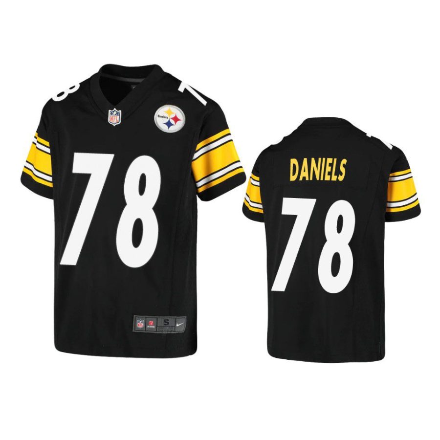 youth steelers james daniels game black jersey