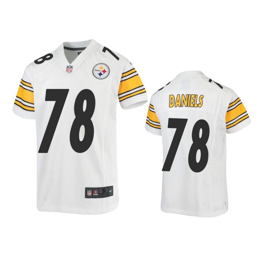 youth steelers james daniels game white jersey