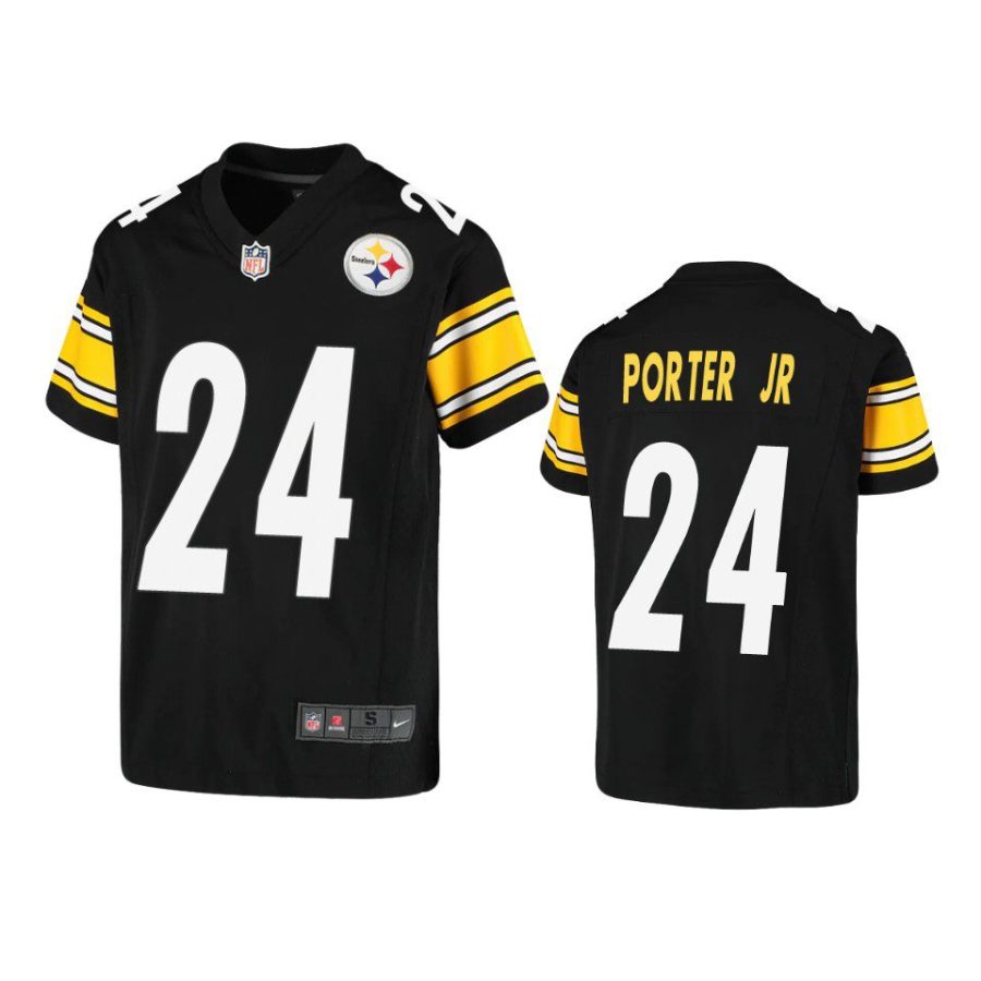 youth steelers joey porter jr. game black jersey