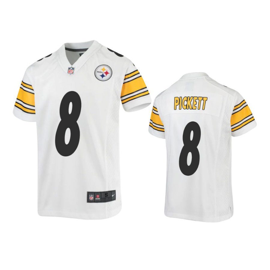 youth steelers kenny pickett game white jersey