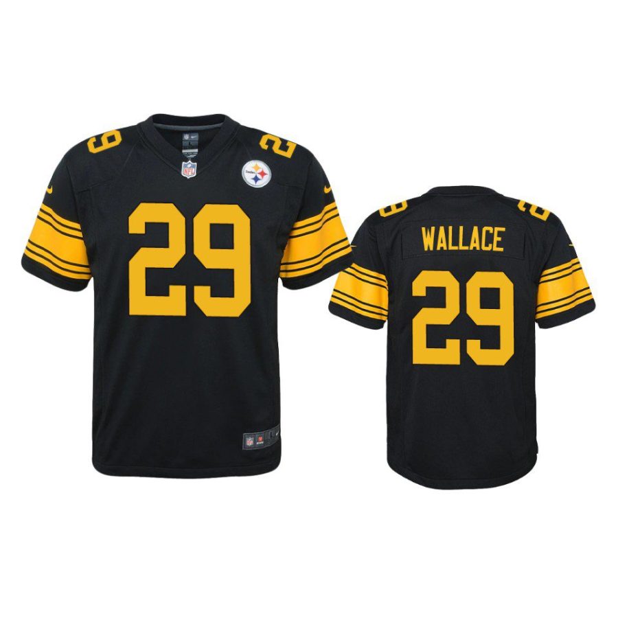 youth steelers levi wallace alternate game black jersey 0a