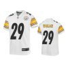 youth steelers levi wallace game white jersey 0a