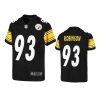 youth steelers mark robinson game black jersey