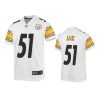 youth steelers myles jack game white jersey