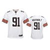 youth stephen weatherly browns white game jersey