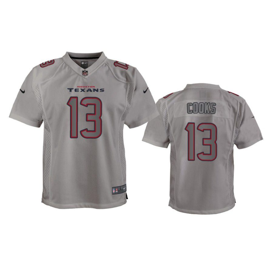 youth texans brandin cooks atmosphere fashion game gray jersey