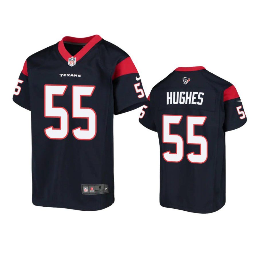 youth texans jerry hughes game navy jersey