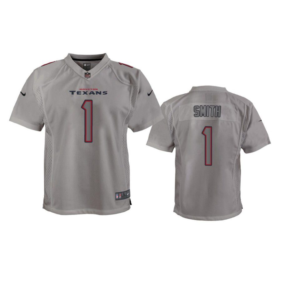 youth texans tremon smith atmosphere fashion game gray jersey