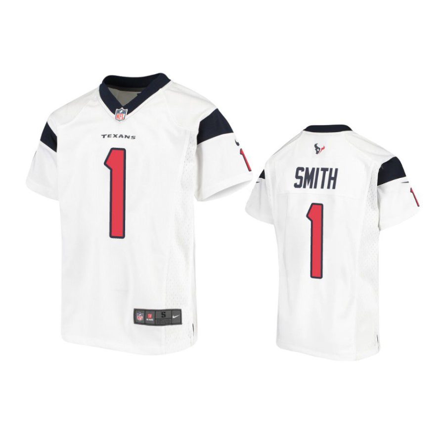 youth texans tremon smith game white jersey
