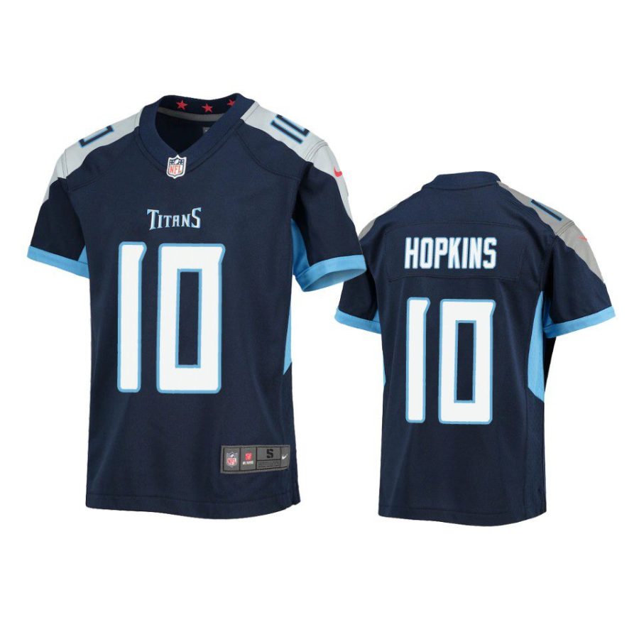 youth titans deandre hopkins game navy jersey
