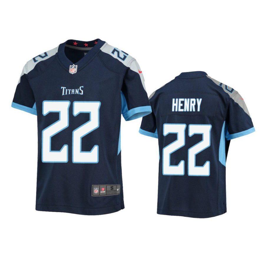 youth titans derrick henry game navy jersey