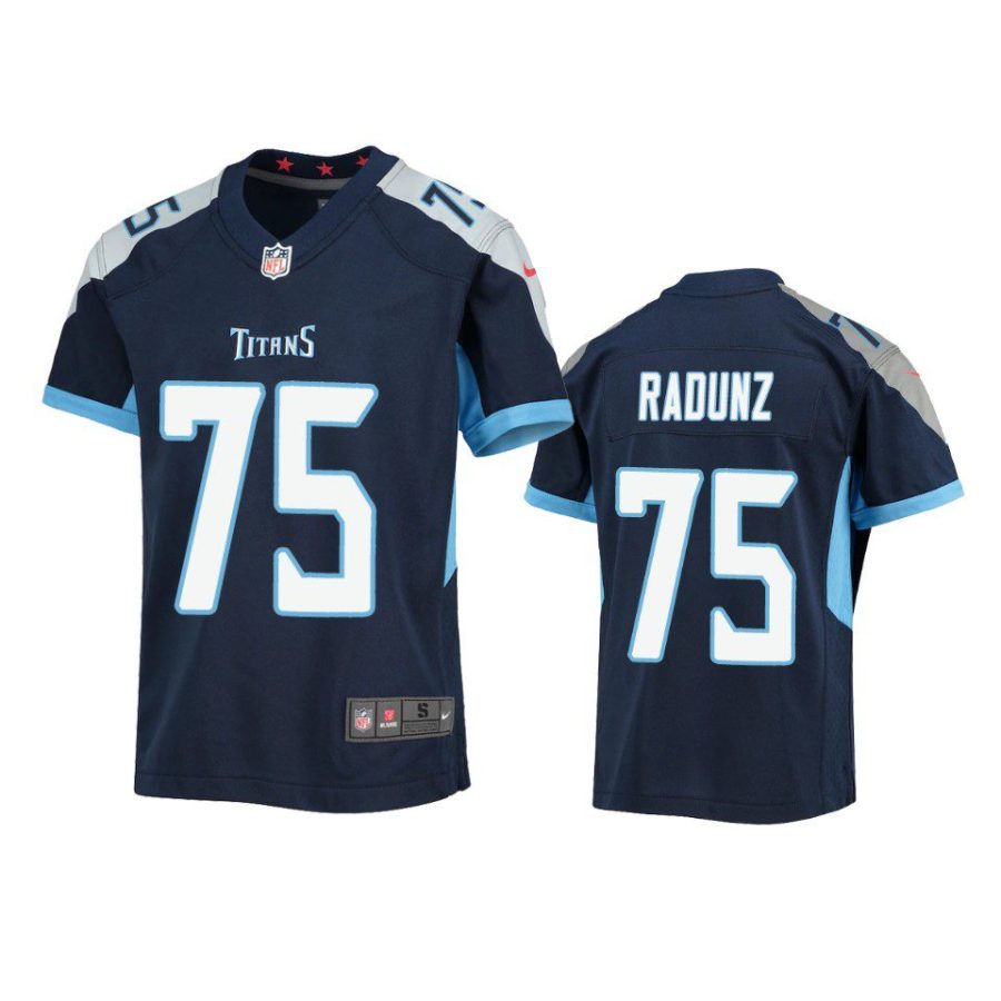 youth titans dillon radunz game navy jersey