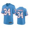 youth titans earl campbell oilers throwback game light blue jersey