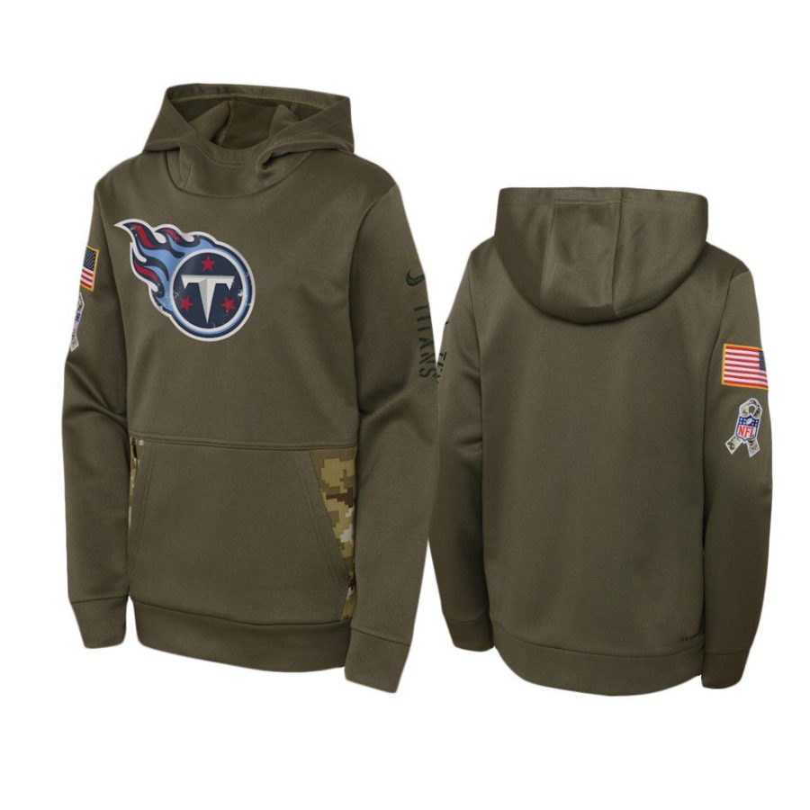 youth titans olive 2022 salute to service hoodie