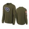 youth titans olive team logo long sleeve 2022 salute to service jersey