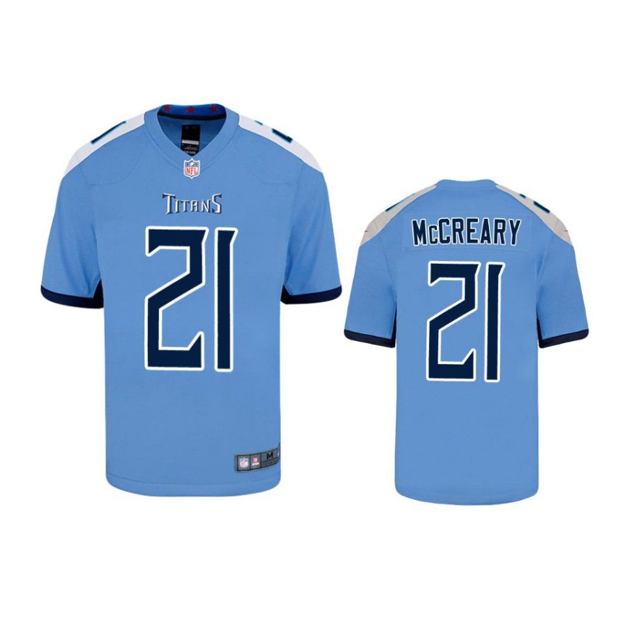 youth titans roger mccreary game light blue jersey