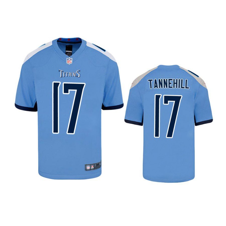 youth titans ryan tannehill game light blue jersey