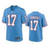 youth titans ryan tannehill oilers throwback game light blue jersey