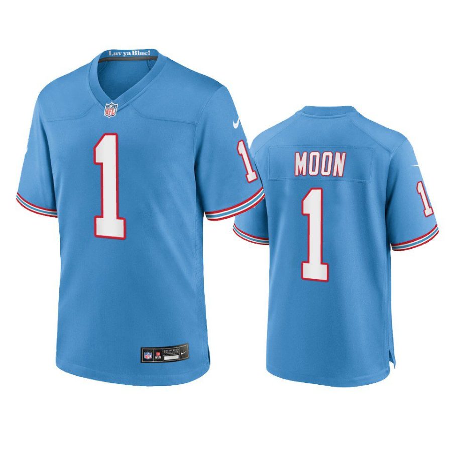 youth titans warren moon oilers throwback game light blue jersey