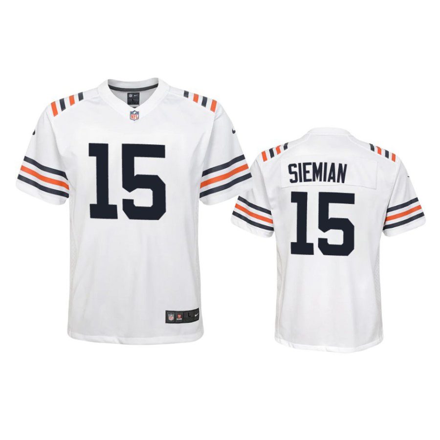youth trevor siemian bears white game jersey