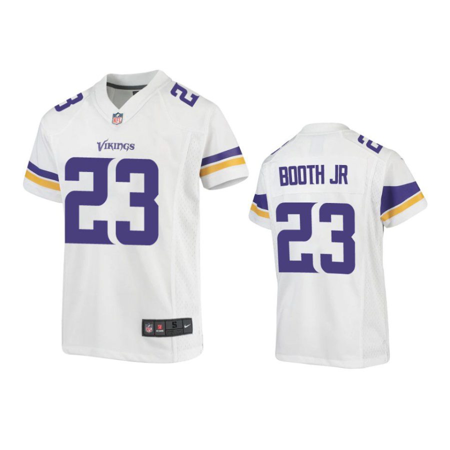 youth vikings andrew booth jr. game white jersey