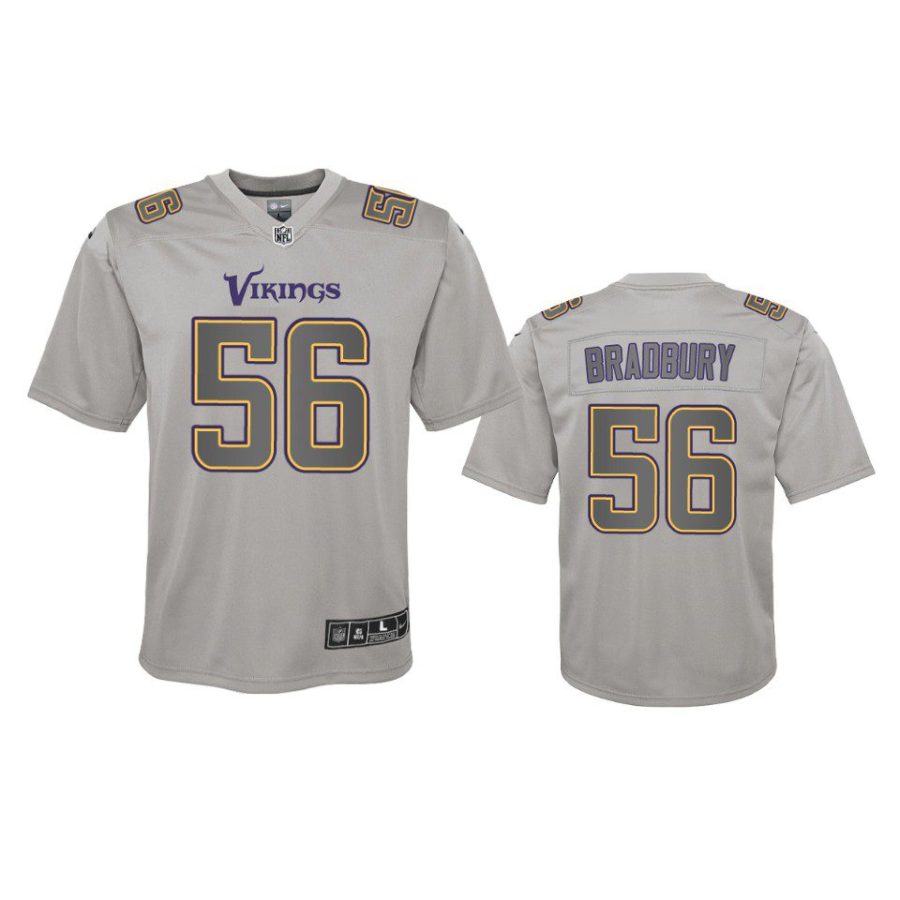 youth vikings garrett bradbury atmosphere fashion game gray jersey