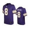 youth vikings kirk cousins classic game purple jersey