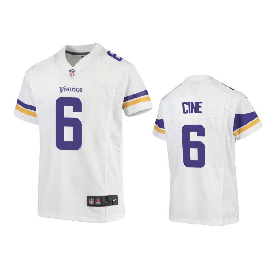 youth vikings lewis cine game white jersey