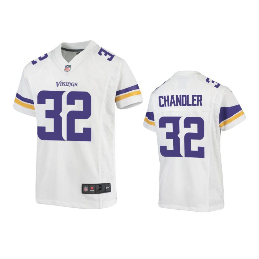 youth vikings ty chandler game white jersey